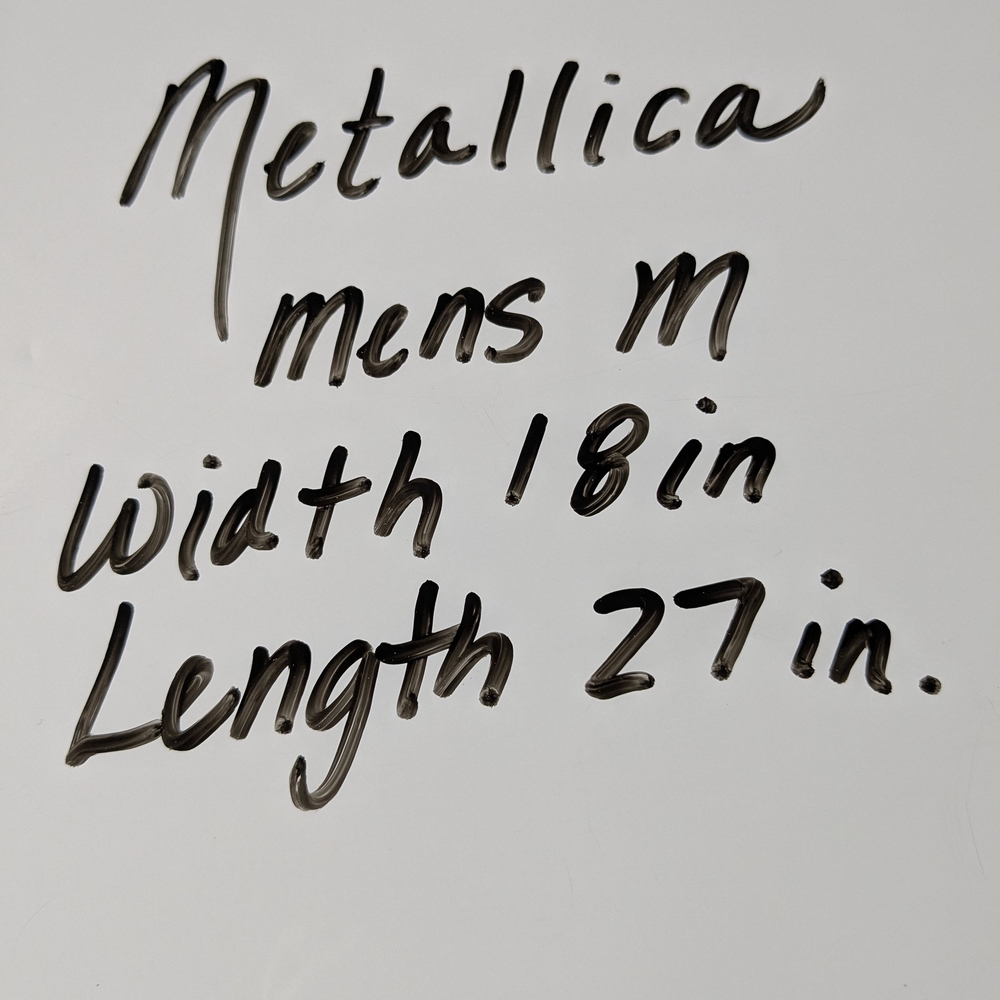 Metallica Crew Neck Short Sleeve Black Graphic Tee with Spider Design Mens M - Picture 6 of 6